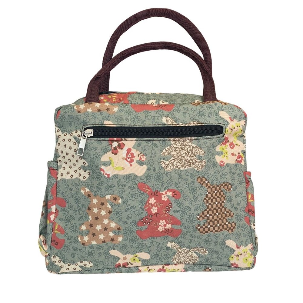 Lunch Bag Cooler Meal Prep Food Dinner Makeup Bag Women Kids Rabbit Bunny New - Picture 3 of 7